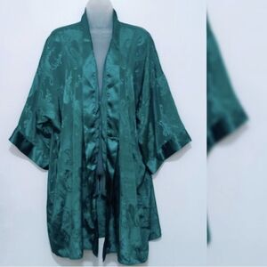 Morgan Taylor Teal Satin Robe